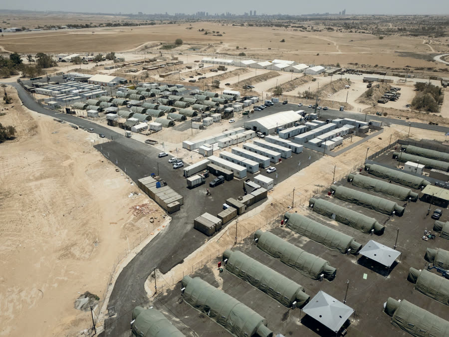 Temporary living camp at national scale